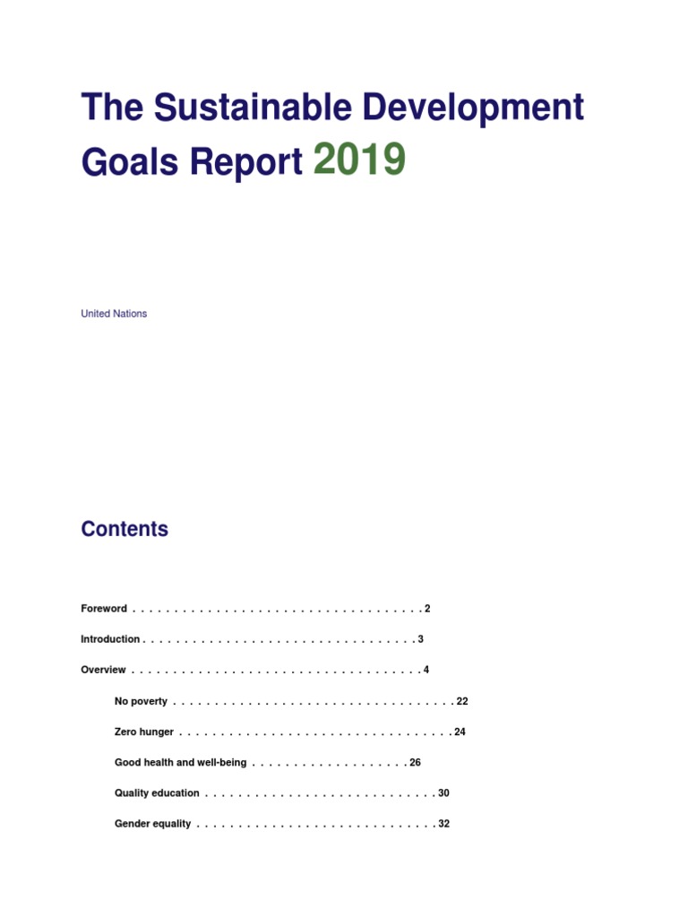 Image Result For The Sustainable Development Goals Report Unsd
