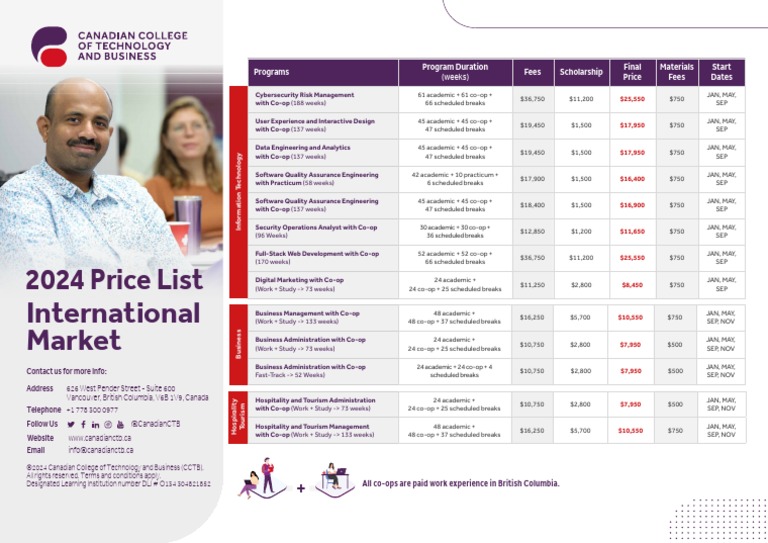 CCTB Price List International 2024 Final PDF Computer Security