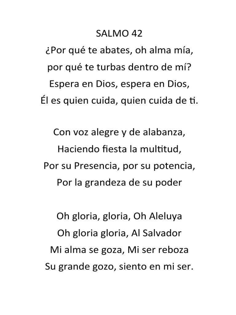 Salmo 42 Porque Te Abates Oh Alma Mia | PDF | Religión y espiritualidad