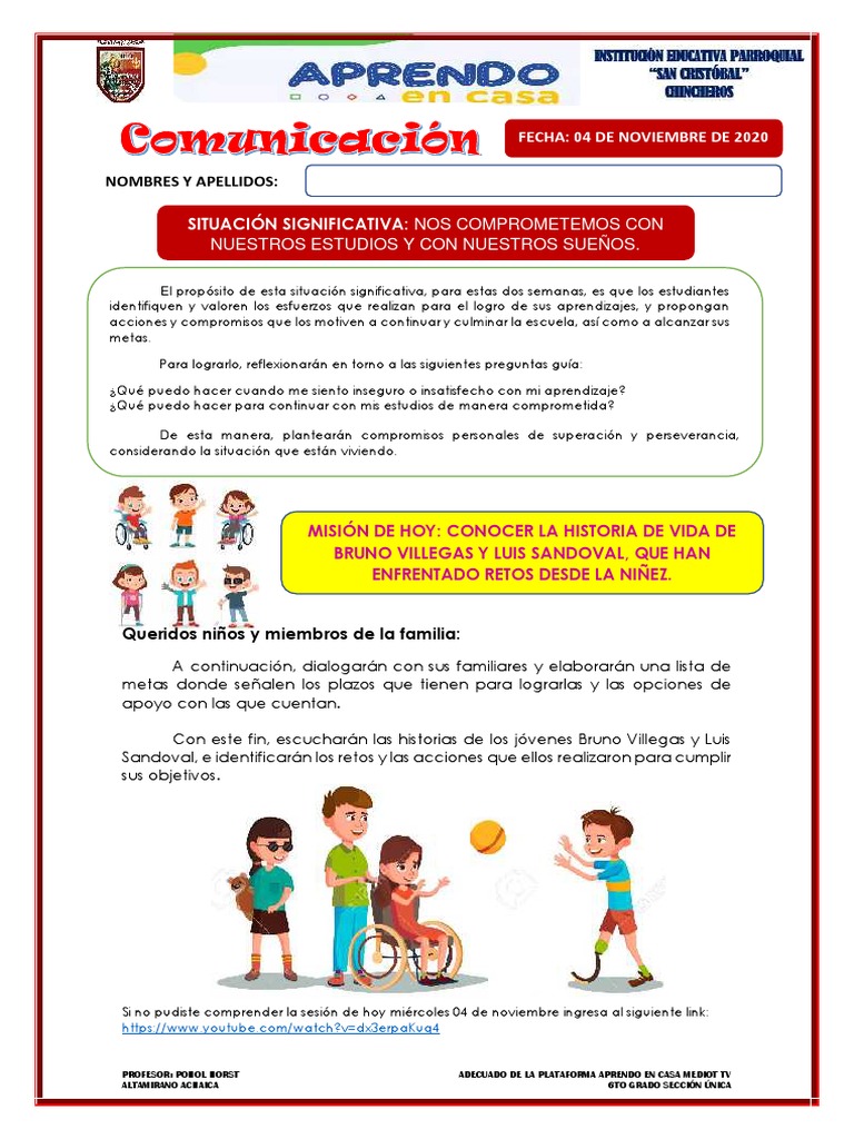 Ficha 04 de Noviembre C | PDF | Relaciones personales, crianza y ...