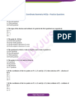 Class 9 Maths Chapter 3 Coordinate Geometry MCQs