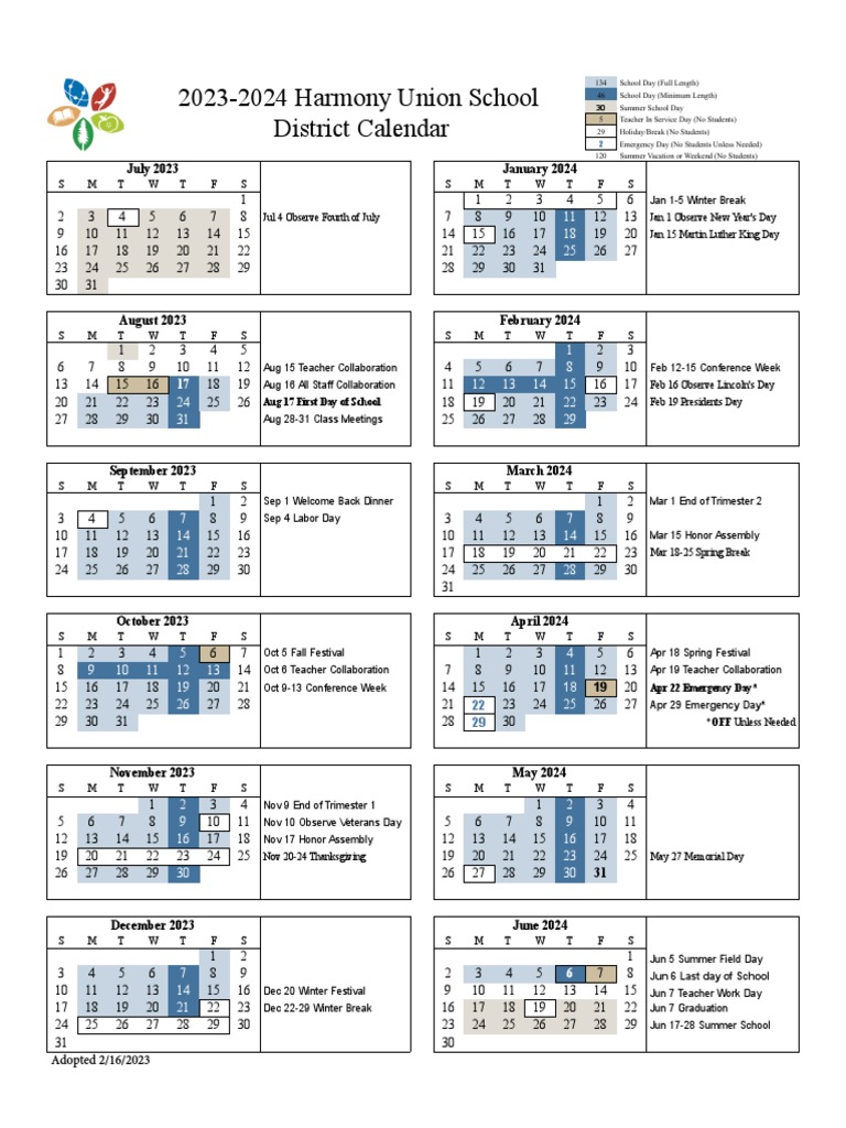 Husd Calendar Tool 2023-2024 | PDF | Festival | Holidays