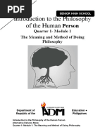 Philo - Mod1-Q1 Introduction To The Philosophy of The Human Person v3