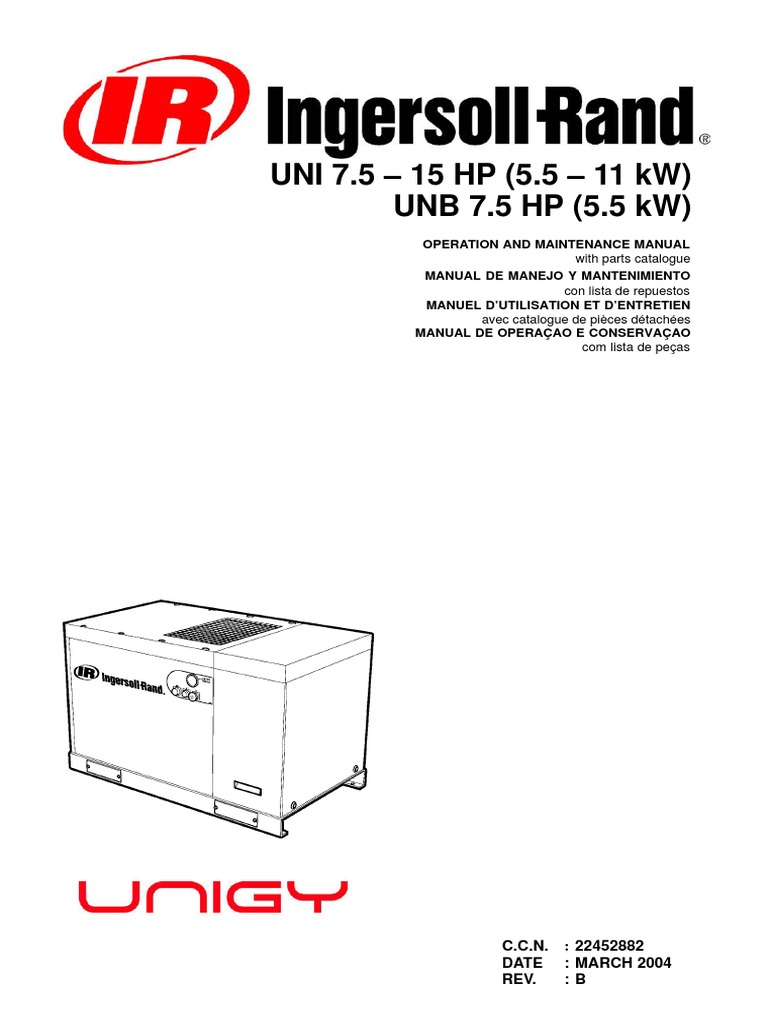 Manual Do Compressor - Ingersoll Rand | PDF | Fuse (Electrical