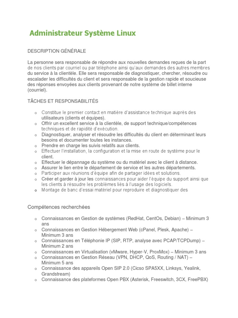 SysAdmin Linux - Getinfinity - 0523 | PDF | Linux | séance d'initiation ...