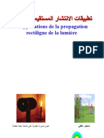 Cour Applications de La Propagation Rectiligne de La Lumiere PPT 2ere College