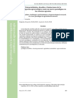 Potencialidades, desafíos y limitaciones de la investigacion en agroecologia