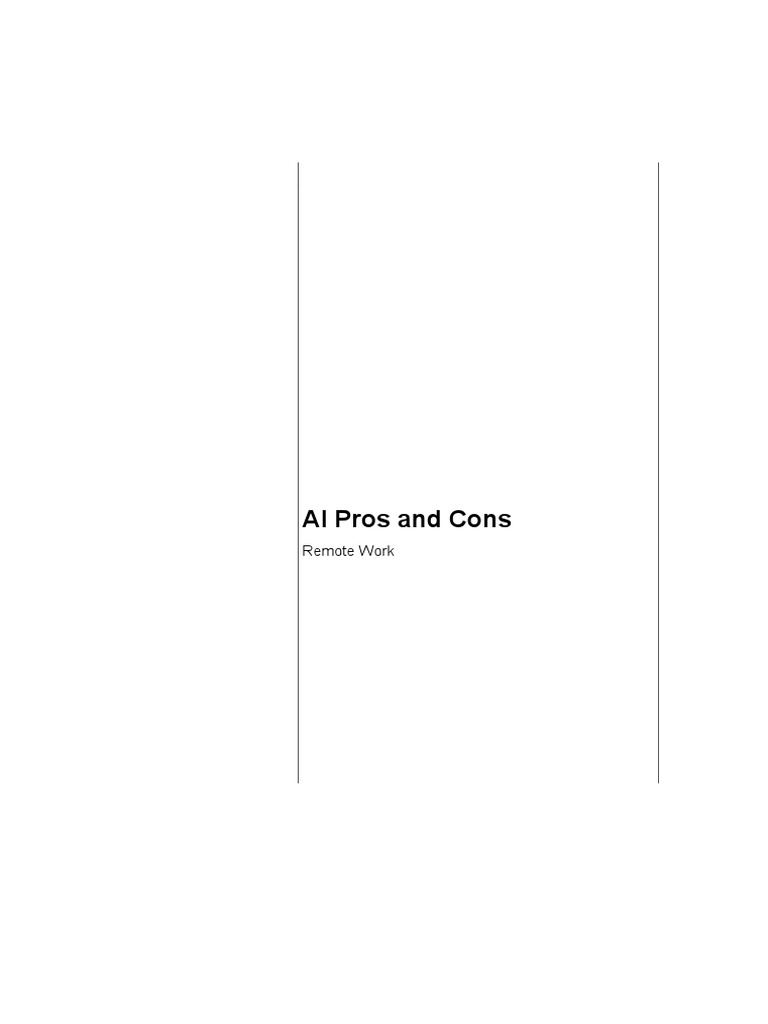 Ai Pros and Cons | PDF | Artificial Intelligence | Intelligence (AI ...