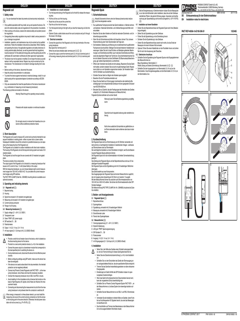 Packb Pact RCP 4000a 1a DXXX 3m Uv 1041540 Ia 00 | PDF