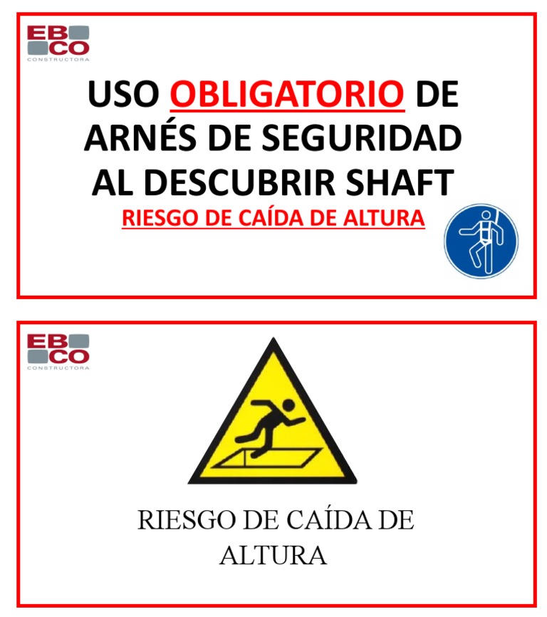Uso Obligatorio De Arnés En Altura Pdf 