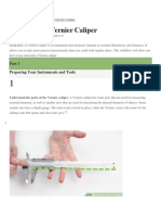 How To Use A Vernier Caliper: Preparing Your Instruments and Tools