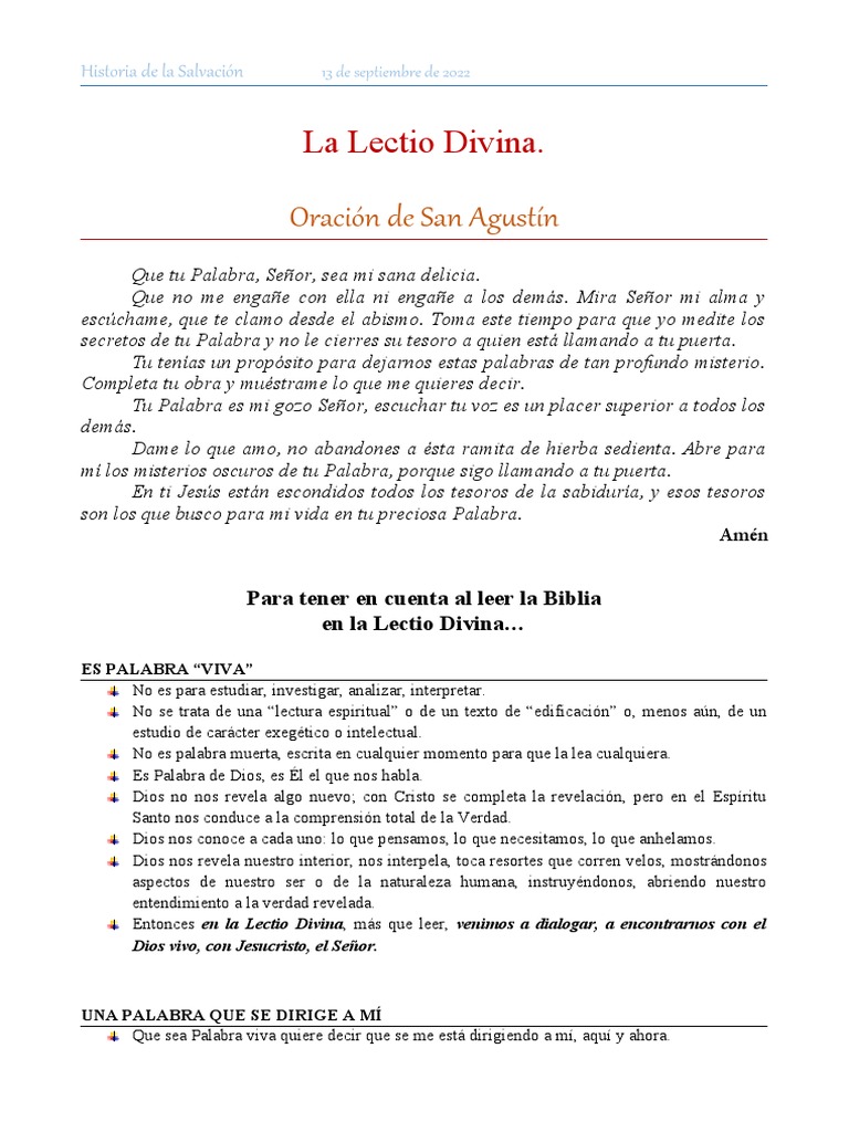 La lectio divina pdf lectio divina oraci n