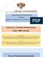 TAREA 2 FILOSOFÍA DE LA EDUCACIÓN Grupo 6 UNISAN FLOR TENETANA