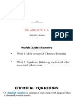 CHM11 - Equations, Balancing Reactions Other Associated Calculations