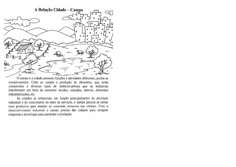 TEXTO RELAÇÃO campo e cidade | PDF