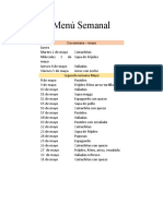 Menú Semanal