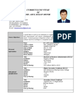 Resume of MD. ABUL HASAN MONIR