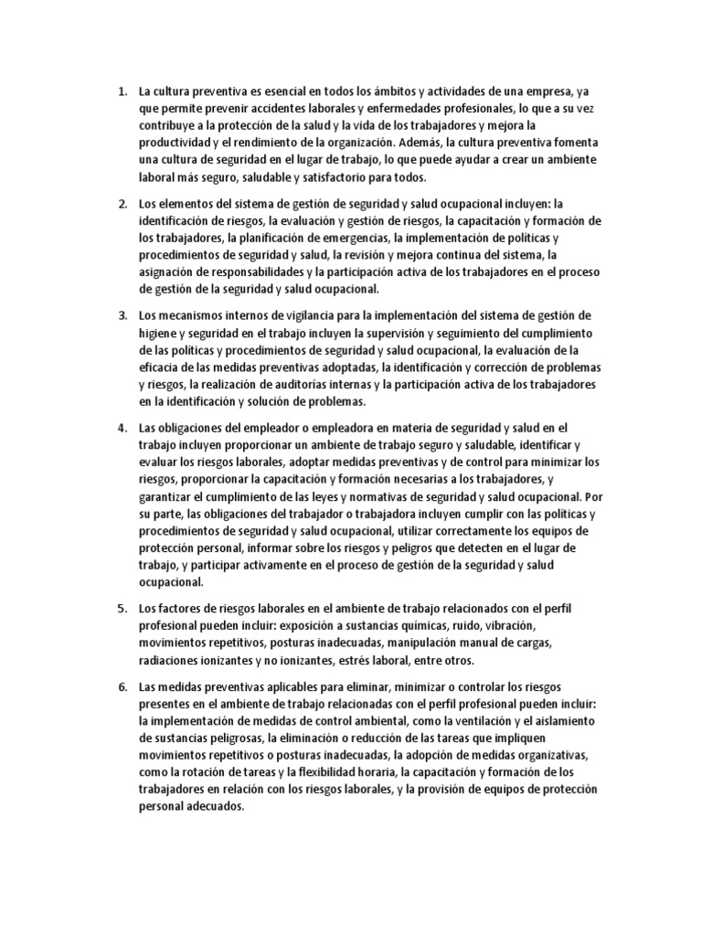La Cultura Preventiva | PDF | Seguridad y salud ocupacional | Business