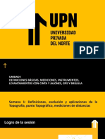 Topografia 01 Definiciones Evolución y Aplicaciones de La Topografía - Punto Topográfico - Mediciones de Distancias