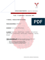 BANCO DE SANGRE, SERVICIO TRANSFUSIONAL Y CENTRO REGIONAL Primer Parcial Primer Año 2023