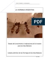 La Hormiga Argentina. Estado Del Conocimiento y Implicaciones para Las Baleares
