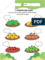 Lembar Kerja Menghitung Buah-Buahan Ilustrasi Warna-Warni