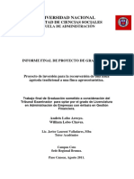 Proyecto de Inversion para La Reconversion de Una Finca Agricola Tradicional A Una Finca Agroecoturistica