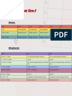 Study Schedule Term 3