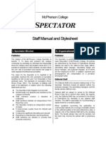 Pectator: Staff Manual and Stylesheet