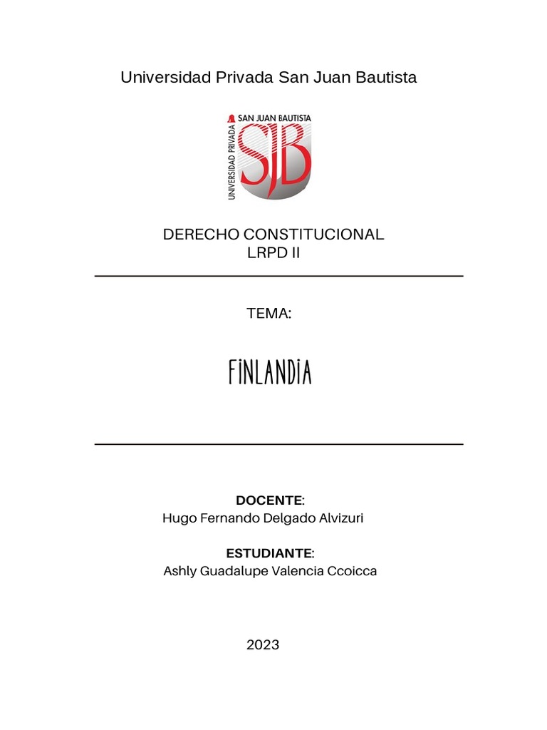 Finlandia PDF Constitución Judicaturas