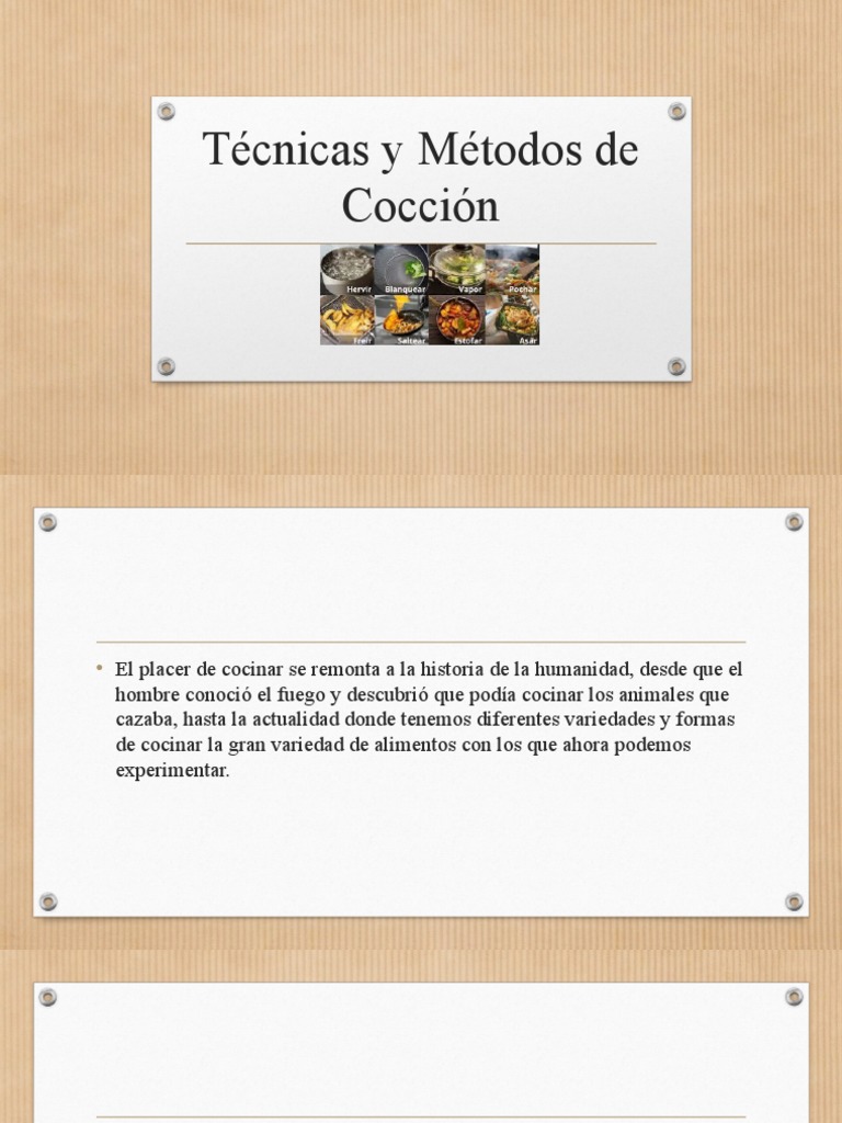 Metodos y Tipos de Coccion (1) | PDF | Cocinando | Estofado