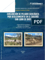 E. Peligro Geológico Por Deslizamiento en El Caserío San Juan de Dios