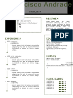 Curriculum Vitae Moderno Verde y Blanco