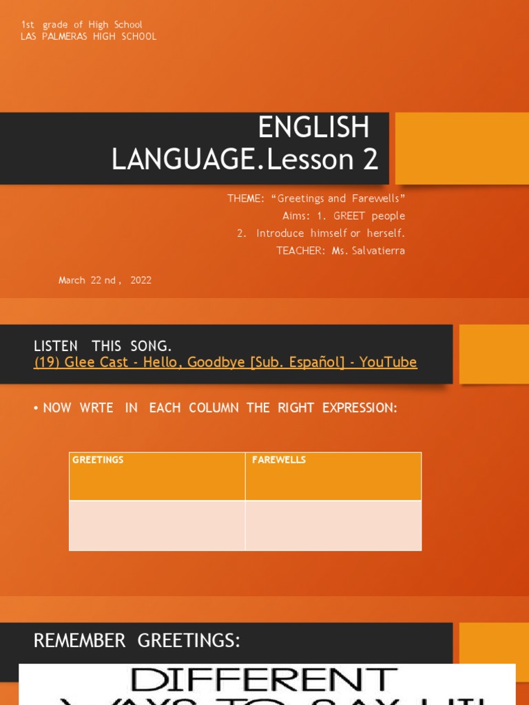 English Language 1st Grade 2022 | PDF