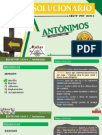 Sol. PNP - 2019-I - 01) Antónimos