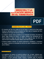 11º - Presentación LA MEDICINA  Y EDUCACION MEDICA EN EL VIRREYNATO