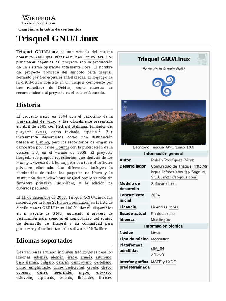 Trisquel GNU/Linux: Software Libre y Desarrollo | PDF | Software ...