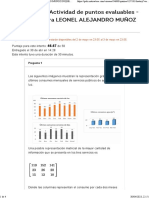 Historial de Exámenes para LEONEL ALEJANDRO MUÑOZ DUQUE Actividad de Puntos Evaluables - Escenario 2