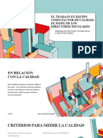 El Trabajo en Equipo Como Factor de Calidad