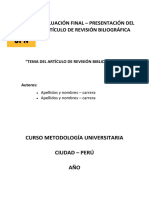 Inve.1101.ef - Presentación Del Artículo de Revisión Biliográfica