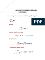 Ejercicios Suplementarios de Integrales Indefinidas Semana 02