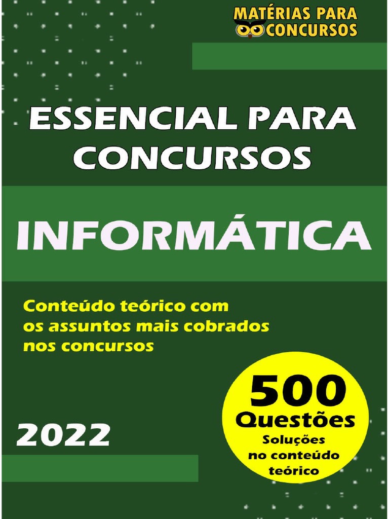 Informática Essencial para Concursos 2022 | PDF | Microsoft Windows |  Inteligência empresarial