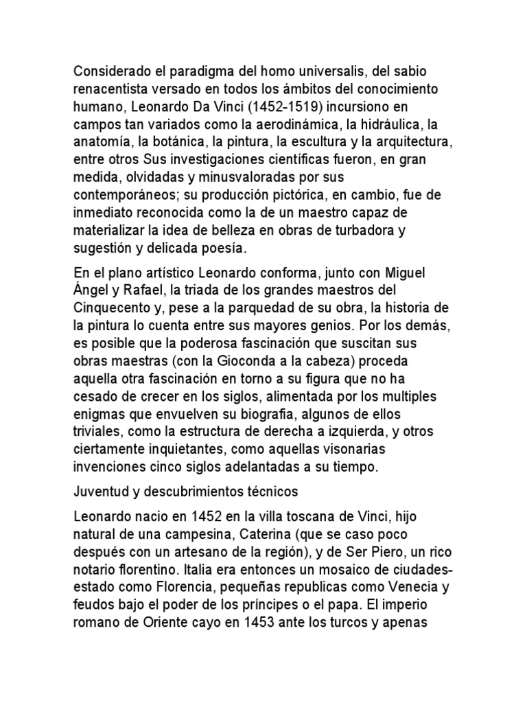 LEONARDO DA VINCI BIOGRAFIA LIBRO intelligence overview