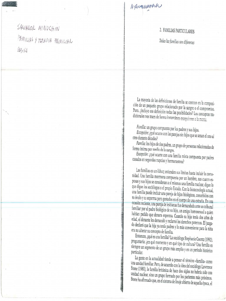 Salvador Minuchin Familia y Terapia Familiar Caps 2 y 3 PDF