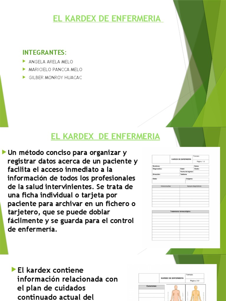 Kardex en Enfermería: Guía Práctica | PDF | Enfermería | Medicamentos ...