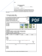 Prueba de Matemática Unidad 1