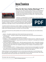 Behavioral Safety - Why Do We Have Safety Meetings_ _ Safety Toolbox Talks Meeting Topics