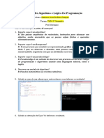 Exercícios de Algoritmo e Lógica de Programação