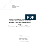 Cortés, S. y Kusanovic, J. (2002) - Teoría Clínica Cognitiva, (Pp. 1-59) - Memoria para Optar Al Título de Psicólogo. Santiago Universidad de Chile