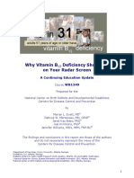 Why Vitamin B Deficiency Should Be On Your Radar Screen: A Continuing Education Update WB1349